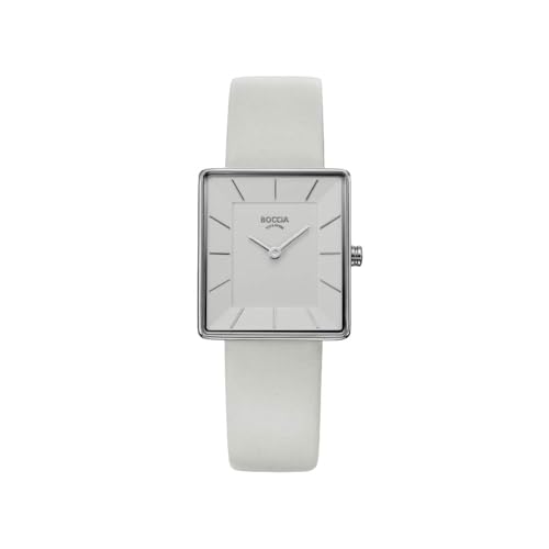Boccia Damen Analog Uhr mit Kalbsleder Armband 3351-01 von Boccia