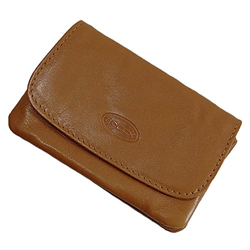 Kleine Gürteltasche echt Leder Geldbörse mit Gürtelschlaufe Festivaltasche (Cognac) von BOCCX