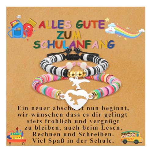 BOCHOI Geschenke zur Einschulung, Schulanfang Geschenke für Jungen, Einschulungsgeschenke für Sohn, Mutter Tochter Armband Einschulung, Armband Einschulung, Geschenk zur Einschulung Mädchen von BOCHOI