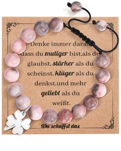 BOCHOI Kleeblatt Armband für Mädchen Geschenke,5 6 7 8 9 10 11 12 jahre Geburtstags Geschenk für Mädchen, Weihnachten Armband Freundschaft Geschenke Tochter Freunde Schwester Enkelin Nichte von BOCHOI