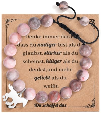 BOCHOI Pferde Armband für Mädchen Geschenke,5 6 7 8 9 10 11 12 jahre Geburtstags Geschenk für Mädchen, Weihnachten Armband Natursteine Geschenke Tochter Schwester Enkelin Tochter Nichte Freundschaft von BOCHOI