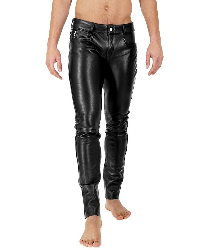 Lederhose Herren Lamm Lederhose Premium Lederjeans Leder Röhre Bockle® 2021 STRETCH Tube Lamb von BOCKLE