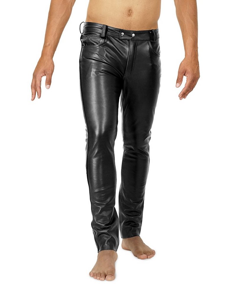Lederhose Herren Lederhose Lederjeans Leder Röhre echt Leder Lederhosen Bockle® fitting you von BOCKLE