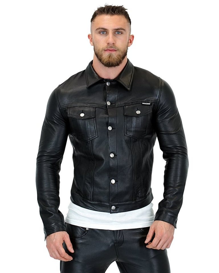 Lederjacke Bockle® STRETCH Jeans Jacket Button von BOCKLE