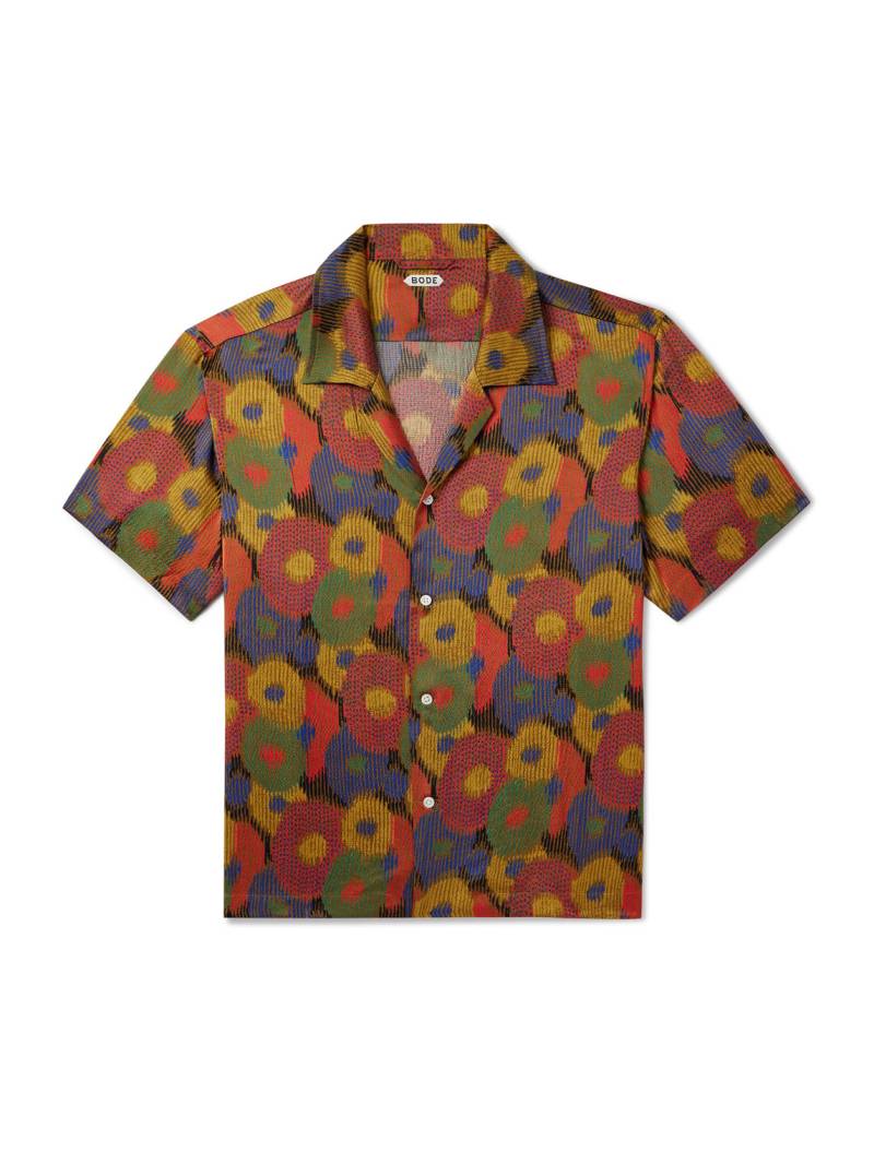 BODE - Fruit Pit Camp-Collar Printed Silk-Seersucker Shirt - Men - Multi - L von BODE