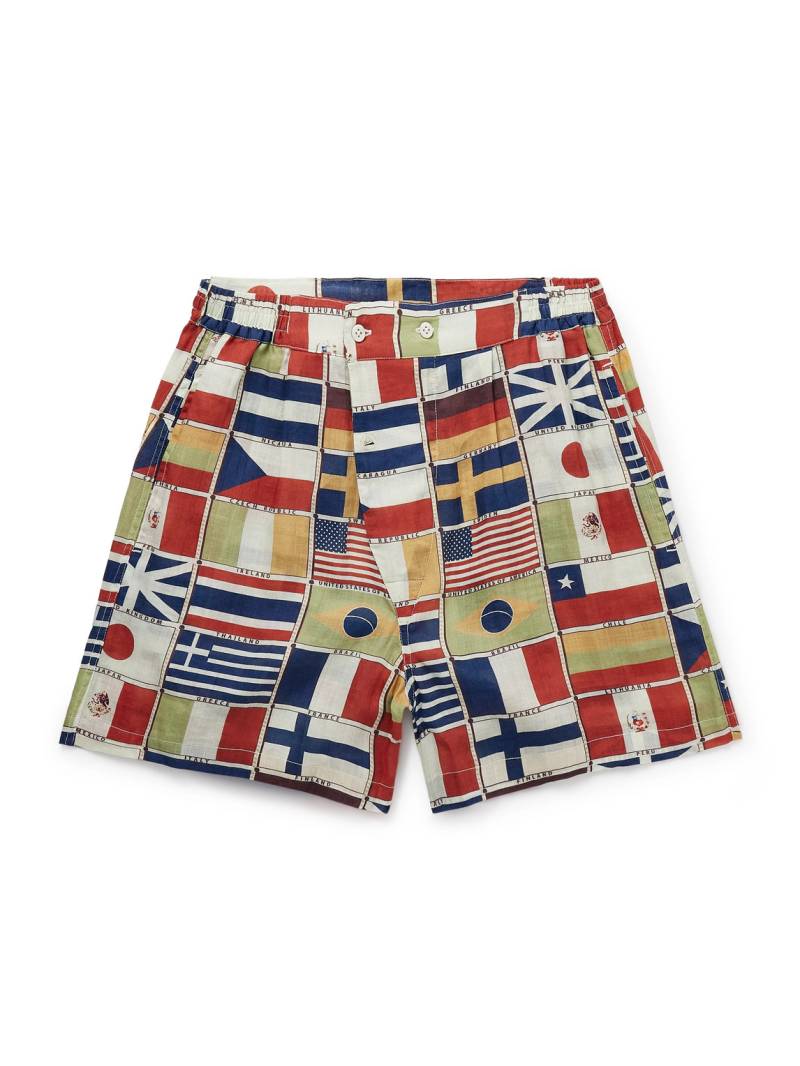 BODE - International Straight-Leg Printed Linen Shorts - Men - Multi - S von BODE