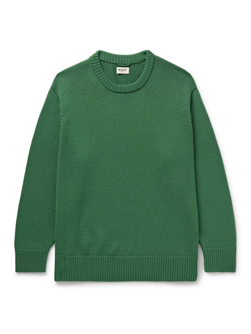 BODE - Juniper Merino Wool Sweater - Men - Green - XL von BODE