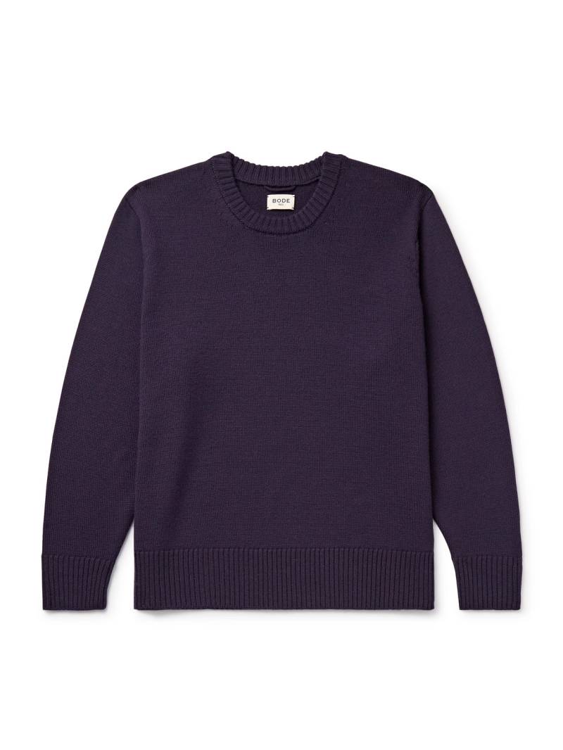 BODE - Juniper Merino Wool Sweater - Men - Purple - L von BODE