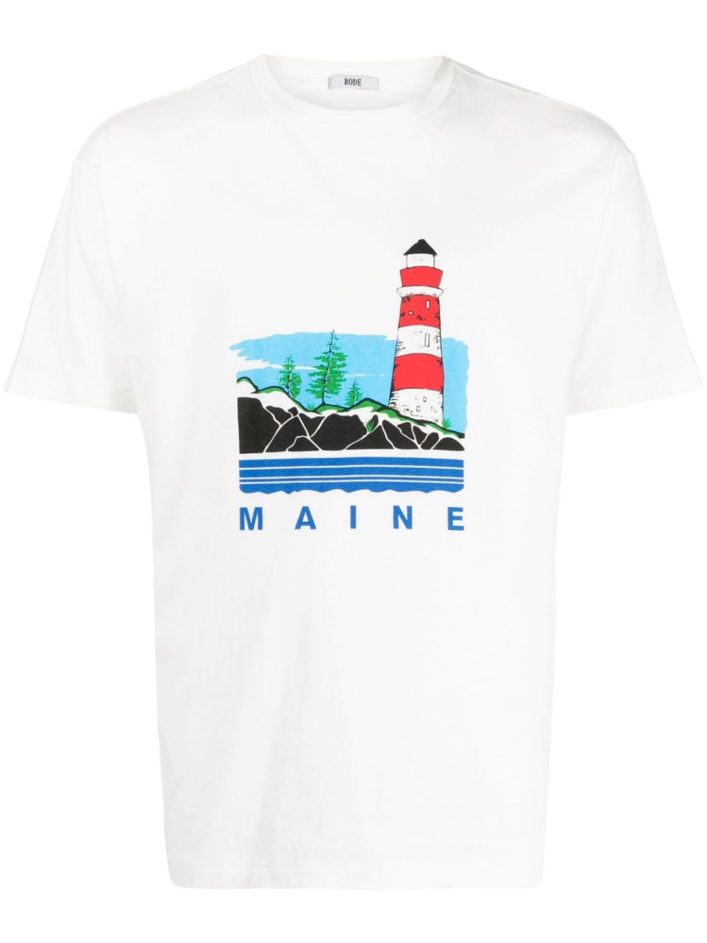 BODE T-Shirt mit "Maine"-Print - Weiß von BODE