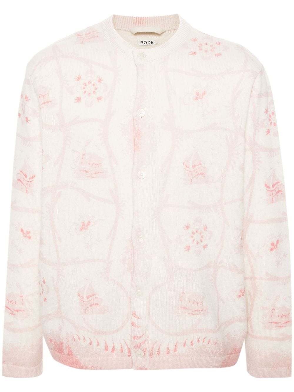 BODE Printed Mill cashmere cardigan - Nude von BODE