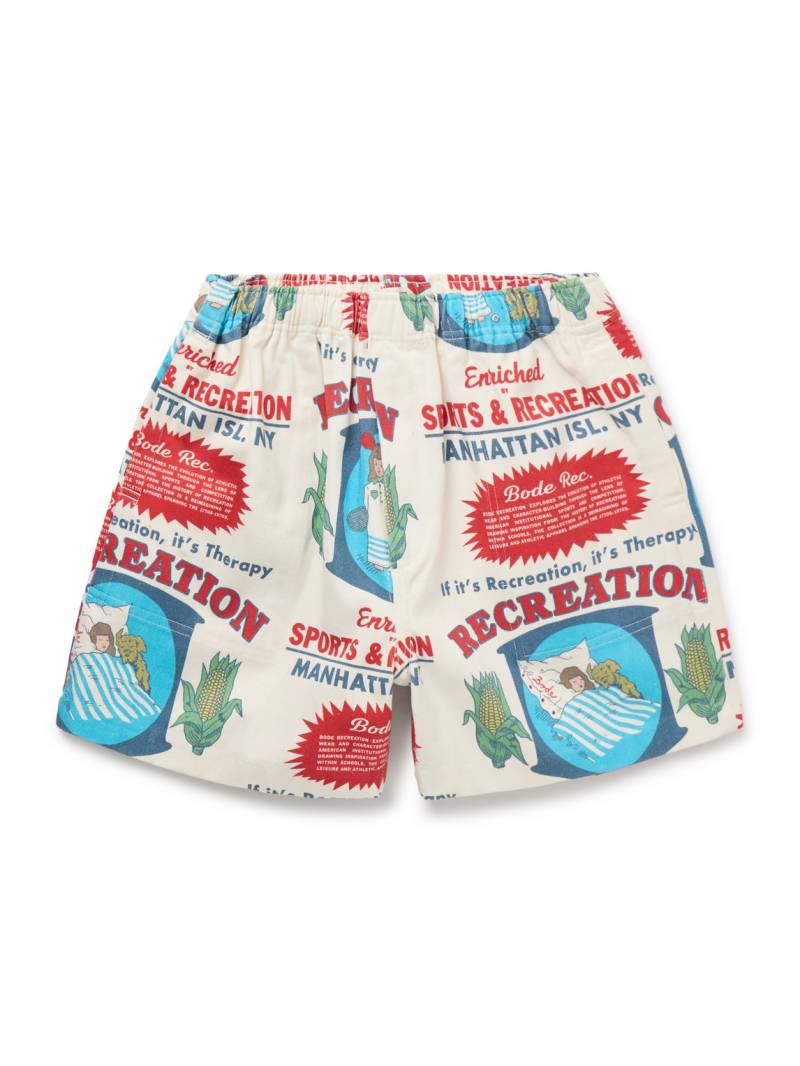 BODE - Rec. Enrichment Straight-Leg Printed Cotton-Twill Shorts - Men - Red - XL von BODE