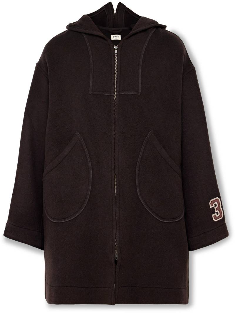 BODE - Sideline Appliquéd Wool-Felt Coat - Men - Brown - M von BODE