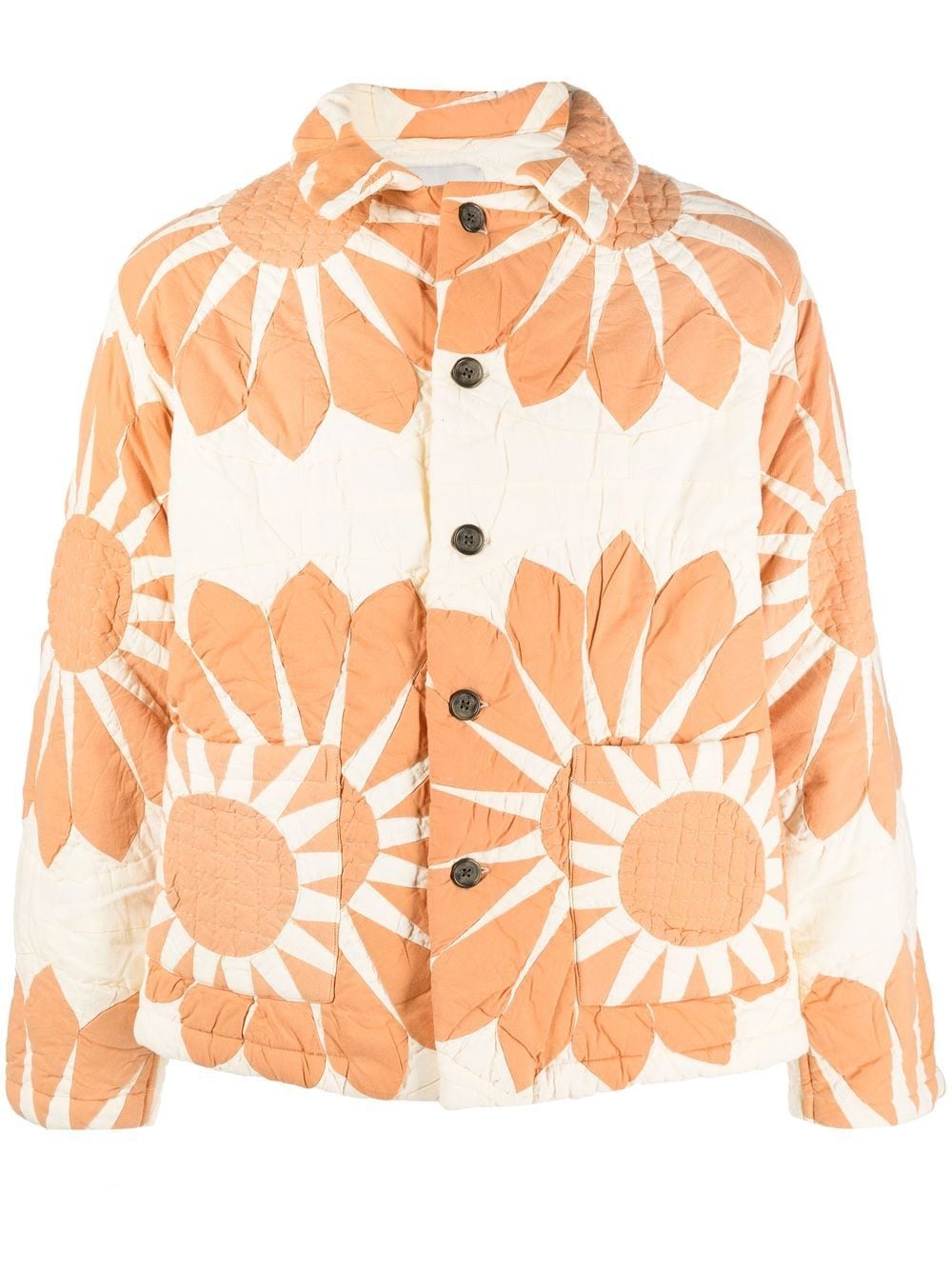 BODE Hemdjacke mit Blumen-Print - Orange von BODE