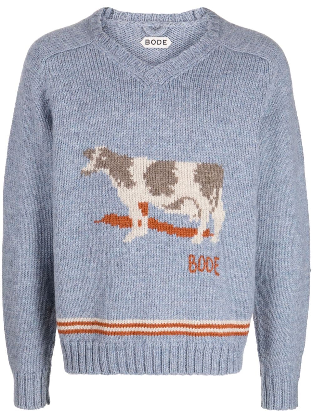 BODE Pullover mit Intarsienmuster - Blau von BODE