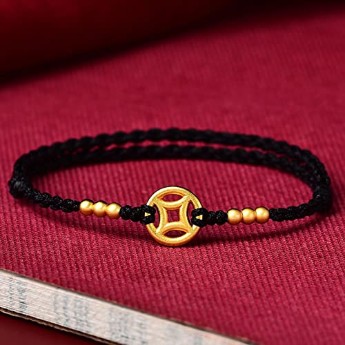 BODHIS 2Pcs Red String Armband Fußkettchen Armband für Frauen Männer Antike Münze Glücksbringer Armband Fußkettchen Wir von BODHIS