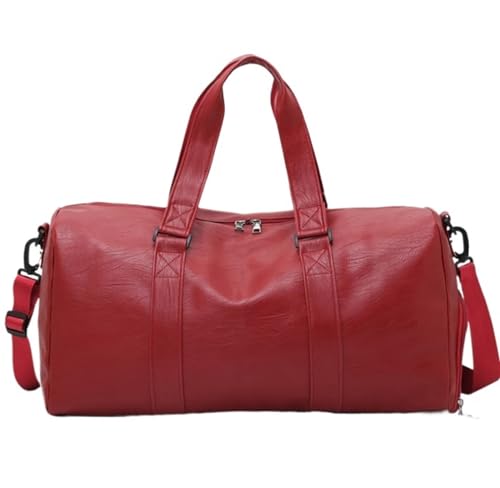 Reise Kleidersack Reisetasche 19-Zoll-PU-Ledertasche, Wasserdichte Seesäcke, Duffle-Rucksack-Tasche Für Männer Und Frauen Handgepäck-Kleidersack Kleidersäcke für Reisen ( Color : C , Size : 50*23*30cm von BODHIS