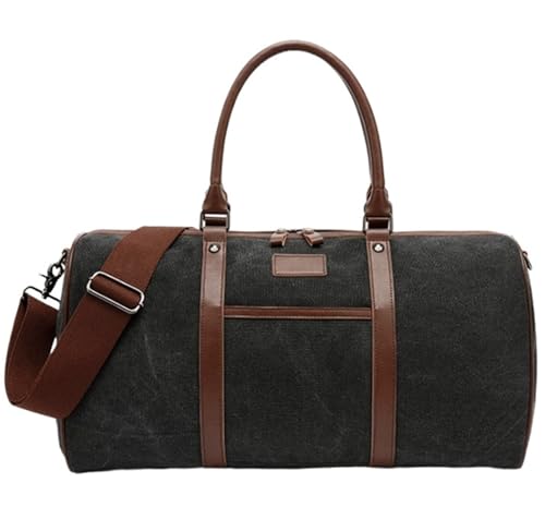 Reise Kleidersack Reisetasche Canvas Weekender Duffel Bag Für Männer Frauen Overnight Travel Tote Carryon Schulterhandtasche Handgepäck-Kleidersack Kleidersäcke für Reisen ( Color : B , Size : 50*24*2 von BODHIS