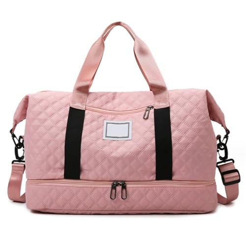 Reise Kleidersack Reisetasche Reisetasche Für Damen, Weekender-Tasche Mit Separatem Schuhfach, Übernachtungstasche Handgepäck-Kleidersack Kleidersäcke für Reisen (Color : E, Size : 46 * 25 * 30cm) von BODHIS