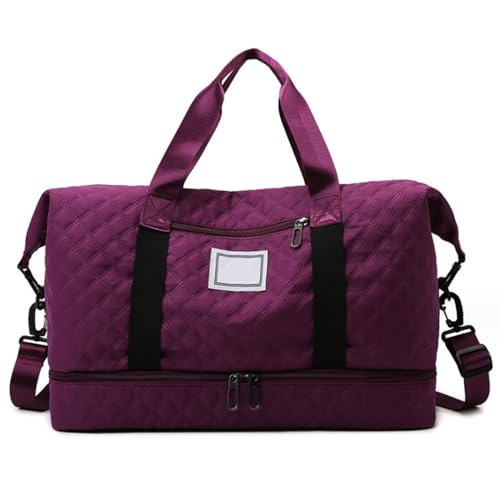 Reise Kleidersack Reisetasche Reisetasche Für Damen, Weekender-Tasche Mit Separatem Schuhfach, Übernachtungstasche Handgepäck-Kleidersack Kleidersäcke für Reisen (Color : G, Size : 46 * 25 * 30cm) von BODHIS