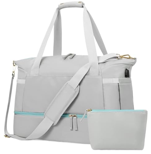 Reise Kleidersack Reisetasche Weekender-Taschen Für Damen, Reisetaschen Mit Schuhfach Und Kulturbeutel Handgepäck-Kleidersack Kleidersäcke für Reisen (Color : A, Size : 18.5in) von BODHIS