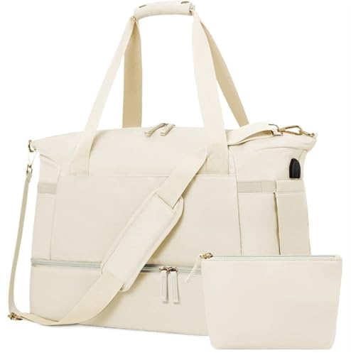 Reise Kleidersack Reisetasche Weekender-Taschen Für Damen, Reisetaschen Mit Schuhfach Und Kulturbeutel Handgepäck-Kleidersack Kleidersäcke für Reisen (Color : C, Size : 18.5in) von BODHIS