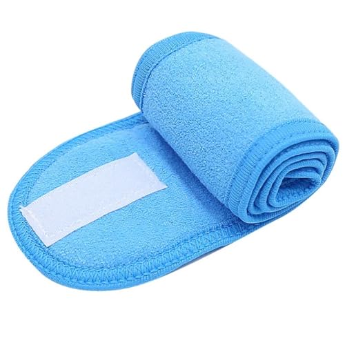 2 x verstellbare breite Haarbänder für Yoga, Spa, Bad, Dusche, Make-up, Waschen, Gesicht, Kosmetik-Stirnband für Damen, Make-up-Zubehör (Himmelblau) von BODOBTF