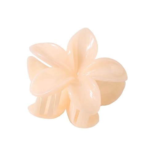 3 Stück schöne und modische große Plumeria-Blume, 13 cm, quadratisch, matt, Haarspange, Kopfschmuck, Haarschmuck für Damen, (Jelly Aprikose) von BODOBTF