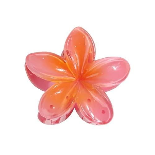 3 Stück schöne und modische große Plumeria-Blume, 13 cm, quadratisch, matt, Haarspange, Kopfschmuck, Haarschmuck für Damen (Wassermelonenrot) von BODOBTF