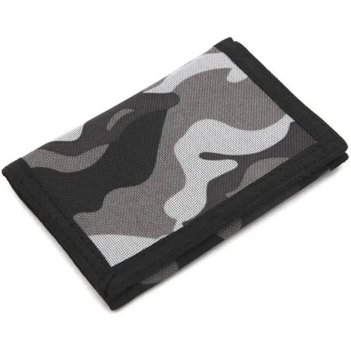 BODOBTF Herren Geldbörse Camouflage Stoff Geldbörse Faltbar Polyester Kurz Geldtasche Jungen Casual Trendy Geldbörsen, Stil 1, 1pc von BODOBTF