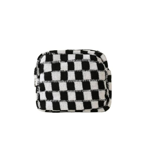BODOBTF Ins Schachbrett-Kosmetiktasche für Damen, niedliches Gittermuster, Make-up-Tasche, kariert, multifunktional, Aufbewahrungstasche, Nr. 2, Einheitsgröße von BODOBTF
