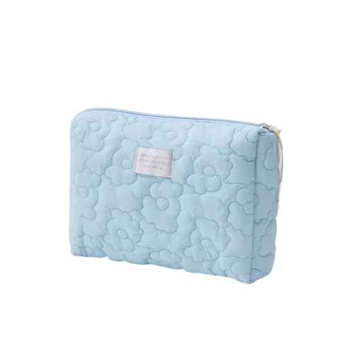 BODOBTF Neue Blume Muster Frauen Make-up Tasche Kosmetische Taschen Gepolsterte Baumwolle Weiche Make-up Fall Beutel Reißverschluss Große Reise Waschen Beutel, 4, One size von BODOBTF