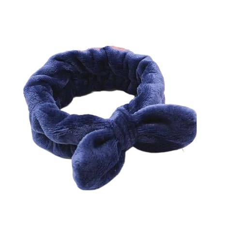 Modisches Damen-Stirnband, Korallen-Fleece, Haarband, zum Waschen des Gesichts, Make-up, Bademaske, Kosmetik-Haarband, weicher Turban-Haarschmuck, Blau von BODOBTF