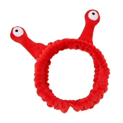 Niedliche Tierohren-Haarbänder mit flauschigem Ball, weiches Korallen-Fleece, elastisches Haarband für Damen, zum Waschen von Gesicht, Make-up, Kosmetik (D) von BODOBTF