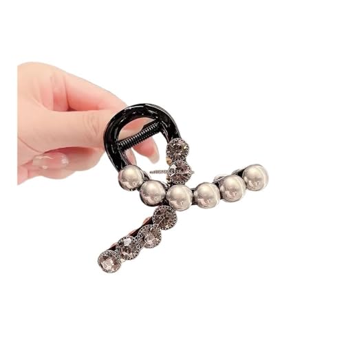 Perlen-Haarklammer für Damen, elegant, Hai-Clip, einfacher Pferdeschwanz, feste Haarnadel, Klauen-Clip, modisch, ausgehöhlt, Haarschmuck Perlen-Haarklammer für Damen, elegant, Hai-Clip, einfacher Pferdeschwanz, feste Haarnadel, Klauen-Clip, modisch, ausgehöhlt, Haarschmuck von BODOBTF