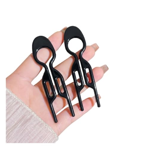 Schwarze Haarnadel, Kamm, U-förmige Haarnadel-Clips, Haarspangen, gelockte Hochsteckfrisuren, Haarstyling-Werkzeuge, Damen-Zubehör (P) von BODOBTF