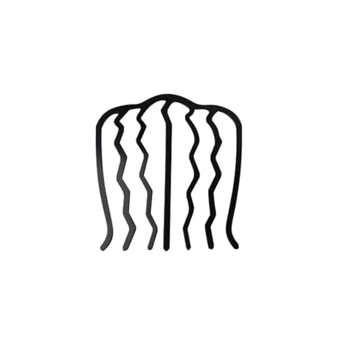 Schwarze Metall-Haar-Gabel-Clips für Damen, Braut, Haarnadel, Kämme, unordentliche Haarknoten, Haarklammern, Seitenkämme, Hochsteckfrisur-Sticks (Stil 06–1 Stück) von BODOBTF