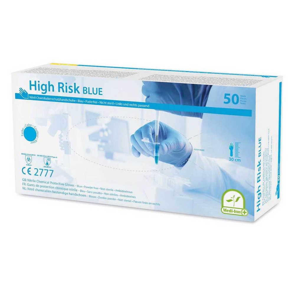 BODY PRODUCTS Relax Pharma und Kosmetik GmbH Einweghandschuhe Nitril-Chemikalienschutzhandschuh High Risk - L (50-St) von BODY PRODUCTS Relax Pharma und Kosmetik GmbH