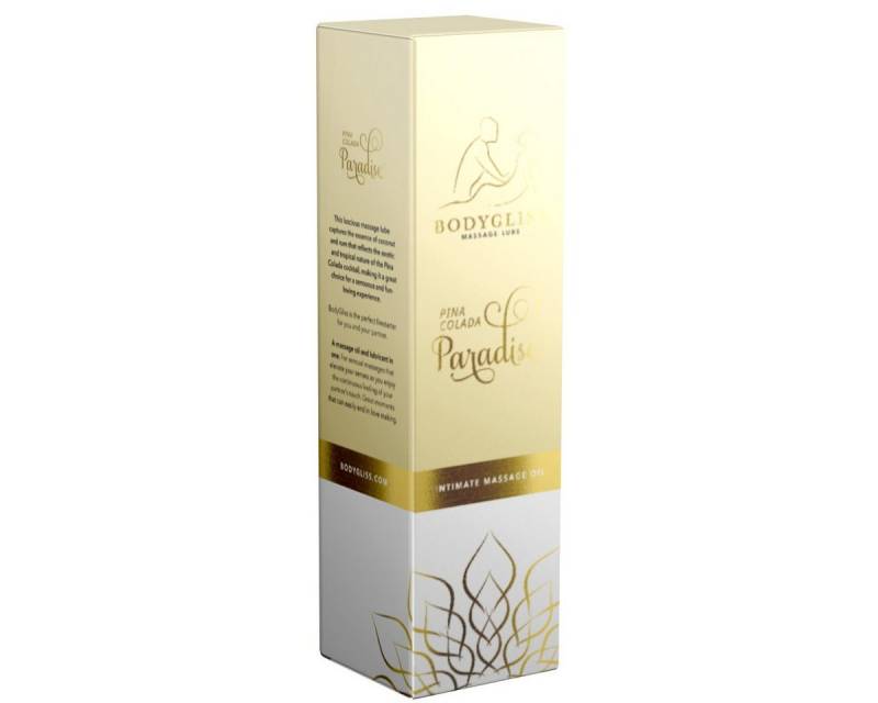 BODYGLISS Gleit- und Massagegel Paradise - Pina Colada, Flasche mit 150ml, 1-tlg., duftendes Gleitgel (Pina Colada) auf Silikonbasis von BODYGLISS