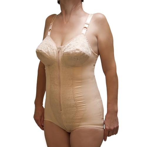 BODYPERFECT Damen-Unterwäsche mit Cups, Unterwäsche mit Korsett, figurformend, für Damen, Transparent (Nudo, 4XL) von BODYPERFECT