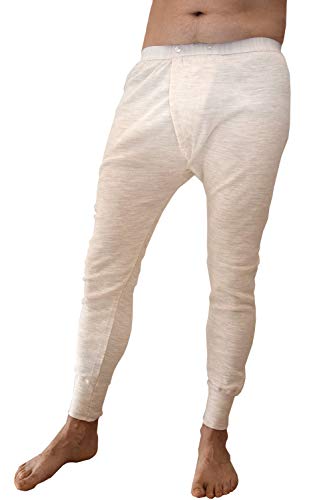 BODYPERFECT Herren Unterhose Thermounterwäsche Unterteil Ski Lang für Winter Thermowollhose Besonders komfortabel Herren Funktionshose lang Funktionsunterwäsche (S, Weiß) von BODYPERFECT