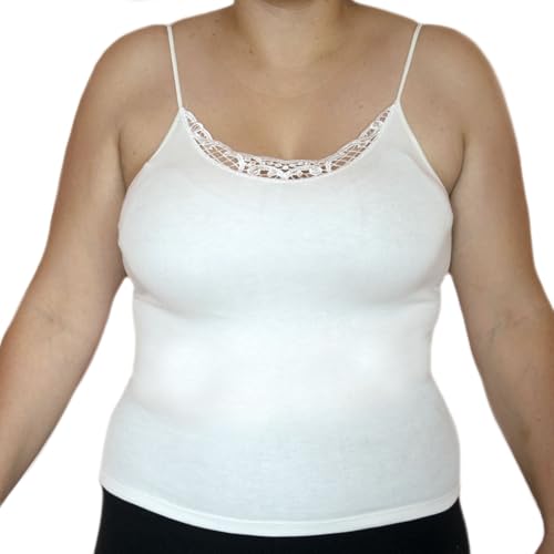 BODYPERFECT Top Damen-Unterwäsche aus Wolle und Baumwolle, schmale Schultergurte, elastisch, hergestellt in Italien XXL von BODYPERFECT