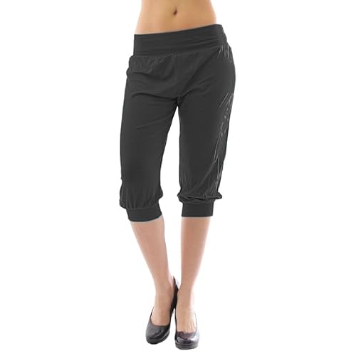 BODYWEAR LTD Damen Plus Size 3/4 Cropped Haremshose - Casual Baggy Lounge Capris mit elastischer Taille & weichem Stretch-Stoff, Schwarz , 42-44 BODYWEAR LTD Damen Plus Size 3/4 Cropped Haremshose - Casual Baggy Lounge Capris mit elastischer Taille & weichem Stretch-Stoff, Schwarz , 42-44 von BODYWEAR LTD