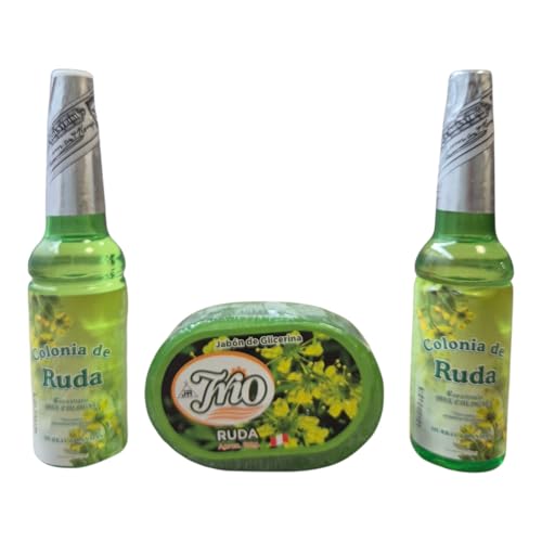 Esoterisches Set von Ruda – 2 Eau de Ruda Murray & Lanman 70 ml Mini + Ruda Seife 95 g | Energiereinigung und Schutz Esoterisches Set von Ruda – 2 Eau de Ruda Murray & Lanman 70 ml Mini + Ruda Seife 95 g | Energiereinigung und Schutz von BOEMY