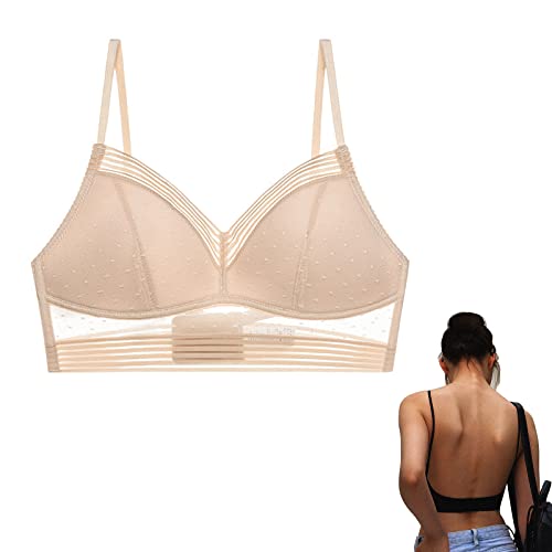 BOFUNX Damen Rückenfreier BH Kabelloser U-Förmiger Rücken BH Tief V Ohne Bügel Comfort Lifting-BH für Sommer Kleider von BOFUNX