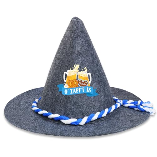 BOFUNX Oktoberfest Trachtenhut Filzhut Bayerischer Seppelhut Herren Damen Oktoberfest Hut Bierfest Party Deko Geschenk von BOFUNX