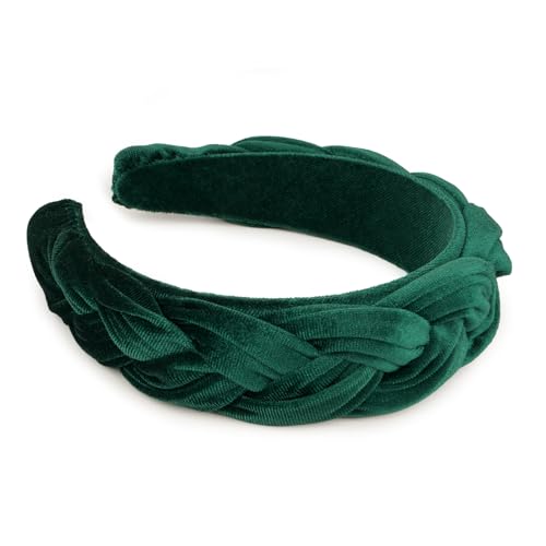 BOFUNX Samt Haarreif Dirndl Damen Geflochten Stirnband Breit Vintage Harrband Trachten Haarschmuck Oktoberfest für Fasching Karneval Oktoberfest Weihnachten von BOFUNX