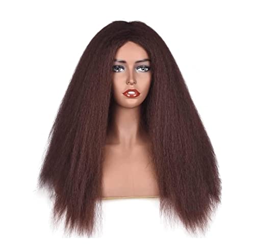 Haar PerüCke Lange Perücke Afro-Perücken Für Schwarze Frauen Naturhaarperücke Glattes Haar Perücke Synthetische Perücke TäGlichen Gebrauch PerüCke (Color : E, Size : 23in) von BOGAZY