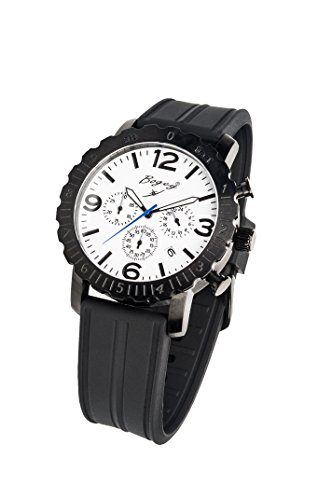 BOGEY Herren Chronograph Quarz Uhr mit Gummi Armband BSFS006WBBK BOGEY Herren Chronograph Quarz Uhr mit Gummi Armband BSFS006WBBK von BOGEY