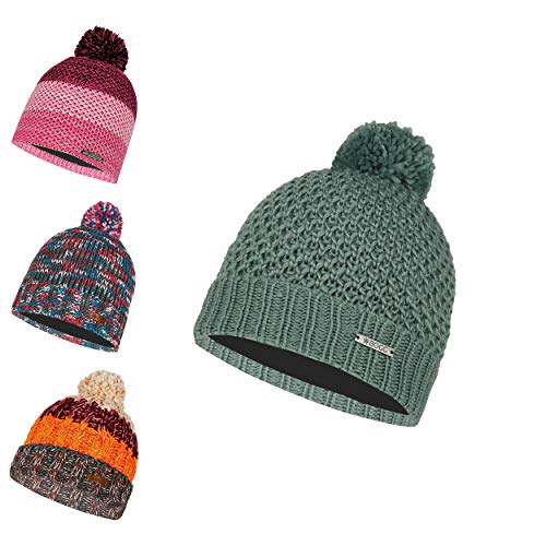 BOGG BORN IN SWEDEN Pom Strickbeanie, Bunte Mütze mit Bommel, One Size(53-62cm) Beanie, Sportmütze, Freizeitmütze, Wintermütze, Strickmütze, Kopfbedeckung für Damen mit Bommel von BOGG BORN IN SWEDEN