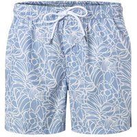 BOGGI MILANO Herren Badeshorts blau Mikrofaser Gemustert von BOGGI MILANO